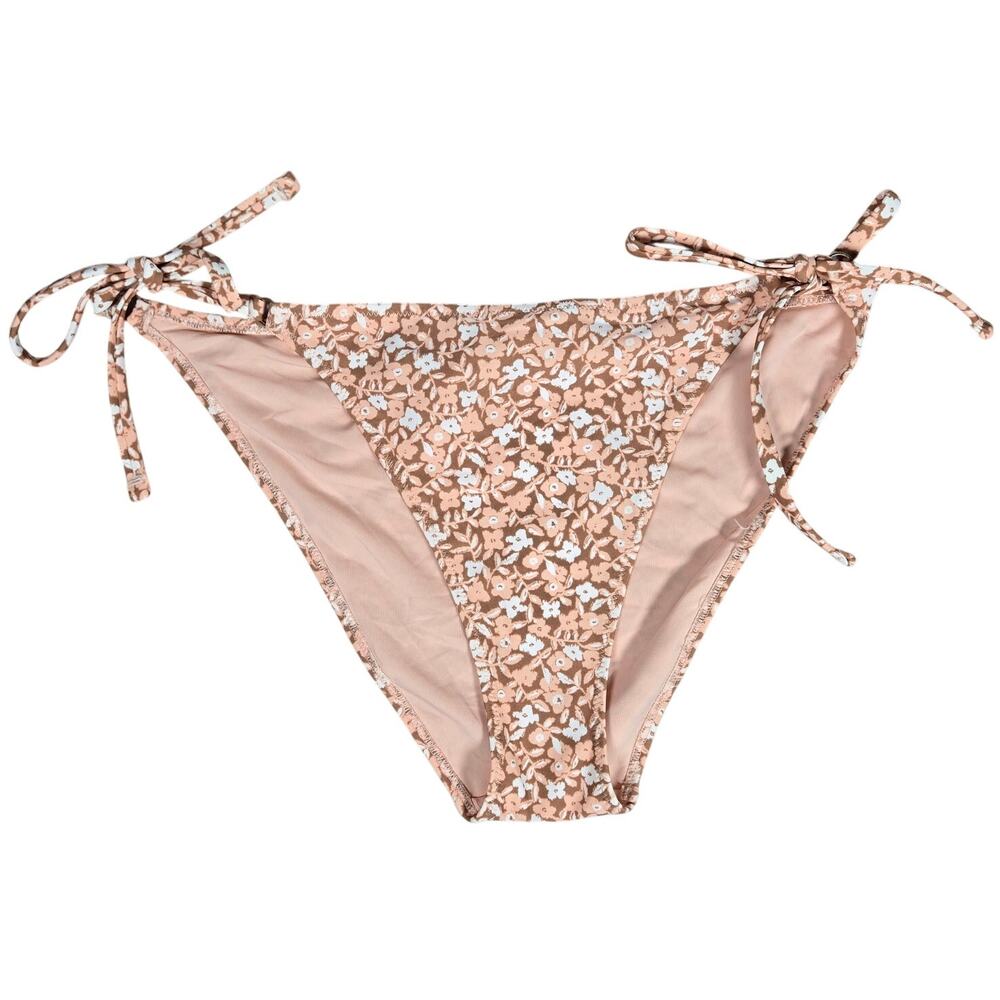 Aerie Floral Print Side Tie Cheeky‎ Bikini Bottoms XL NWT